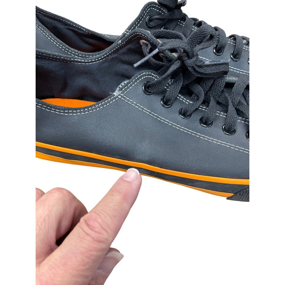 Harley-Davidson Mens Low-Top Vulcon Black Orange Sneakers Size 13 SKU 9405 - Picture 16 of 16